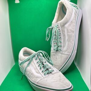 Vans Crayola Men's White Sneakers with Green Accents
